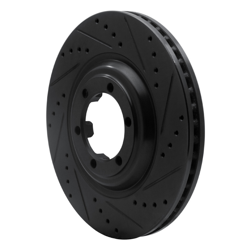 Chevrolet Colorado Brake Rotor (1) - Front Right - R1 Concepts - Drilled & Slotted - Black - `12-`18